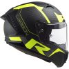 LS2 FF805 THUNDER CARBON-6K RACING1 helma matná-H-V-žlutá vel.M